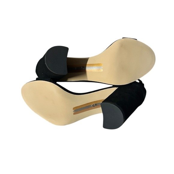 🌻NEW NWOT Sam Edelman Black Suede Leather "Yaro" Block Heel Sandals Size 10 - Picture 10 of 11